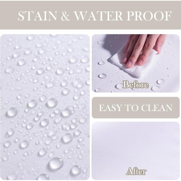 Durable 60x102 Inch White Rectangle Tablecloths - Stain & Wrinkle Resistant - Picture 5 of 9